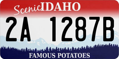 ID license plate 2A1287B