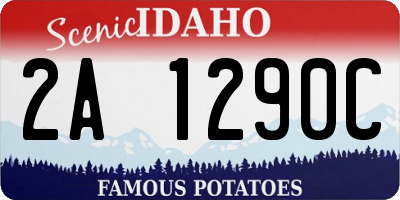 ID license plate 2A1290C