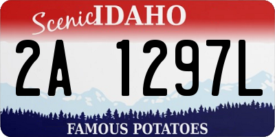ID license plate 2A1297L