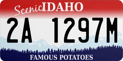 ID license plate 2A1297M