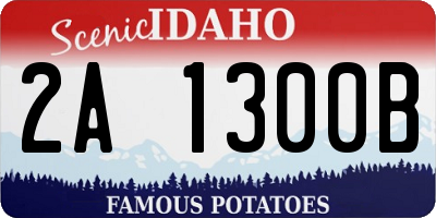ID license plate 2A1300B