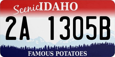 ID license plate 2A1305B