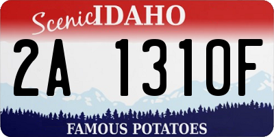 ID license plate 2A1310F