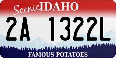 ID license plate 2A1322L