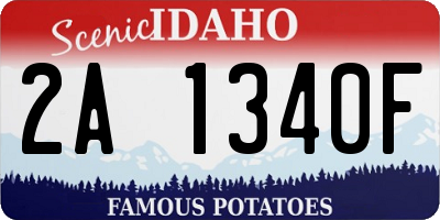 ID license plate 2A1340F