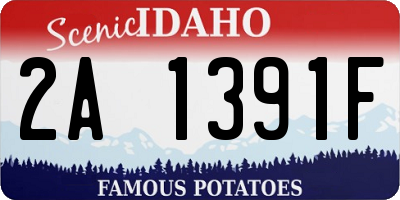 ID license plate 2A1391F