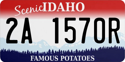 ID license plate 2A1570R