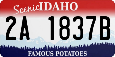 ID license plate 2A1837B