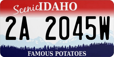 ID license plate 2A2045W
