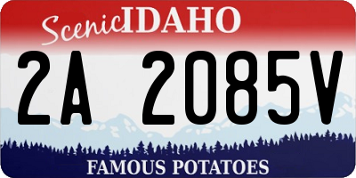 ID license plate 2A2085V