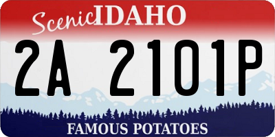ID license plate 2A2101P
