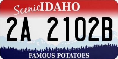 ID license plate 2A2102B