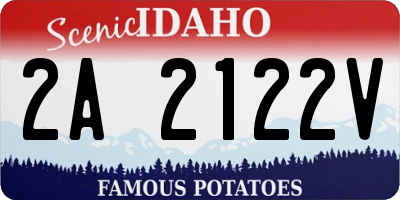ID license plate 2A2122V