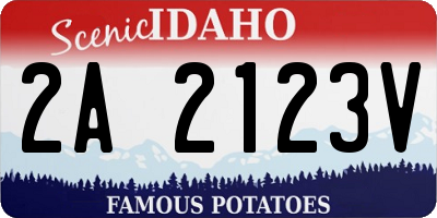 ID license plate 2A2123V