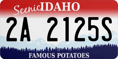 ID license plate 2A2125S