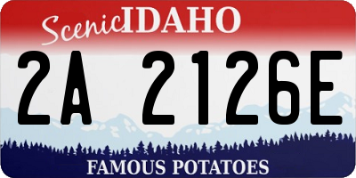 ID license plate 2A2126E