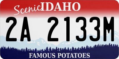 ID license plate 2A2133M