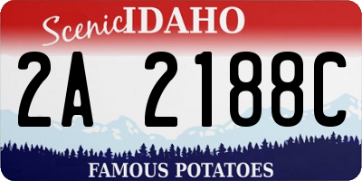 ID license plate 2A2188C
