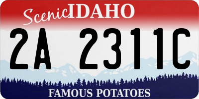 ID license plate 2A2311C