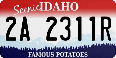ID license plate 2A2311R