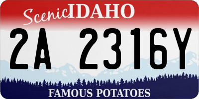 ID license plate 2A2316Y