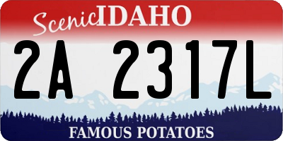 ID license plate 2A2317L