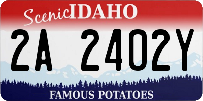 ID license plate 2A2402Y