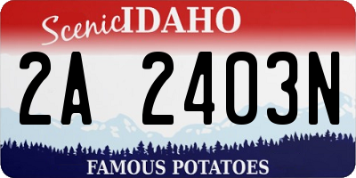 ID license plate 2A2403N