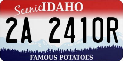 ID license plate 2A2410R