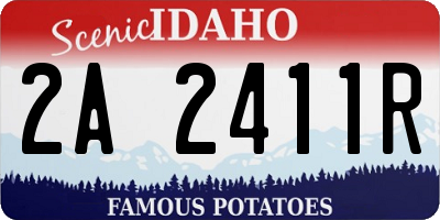 ID license plate 2A2411R