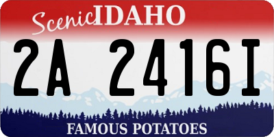 ID license plate 2A2416I