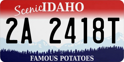 ID license plate 2A2418T