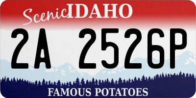 ID license plate 2A2526P