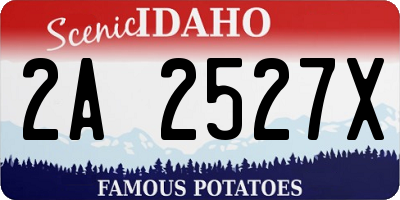 ID license plate 2A2527X