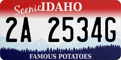 ID license plate 2A2534G