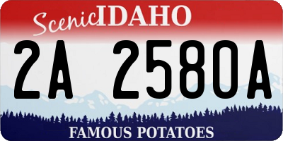 ID license plate 2A2580A