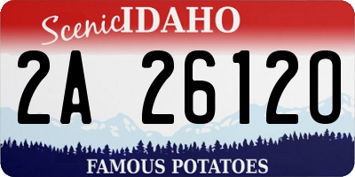 ID license plate 2A2612O