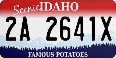 ID license plate 2A2641X