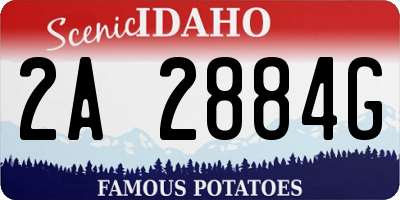 ID license plate 2A2884G