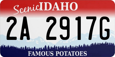 ID license plate 2A2917G