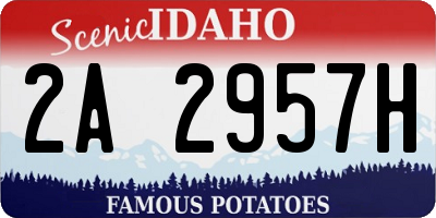 ID license plate 2A2957H