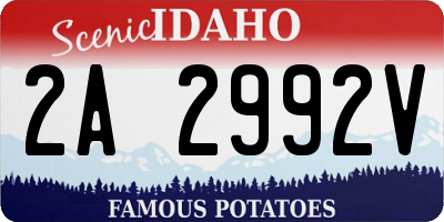 ID license plate 2A2992V