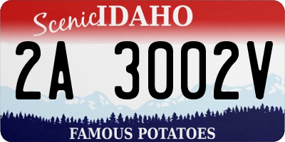 ID license plate 2A3002V