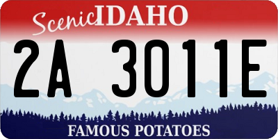 ID license plate 2A3011E