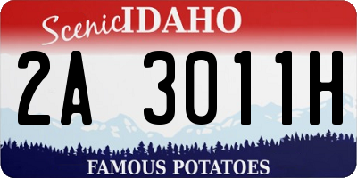 ID license plate 2A3011H
