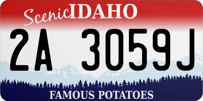 ID license plate 2A3059J