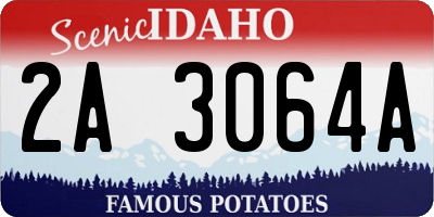 ID license plate 2A3064A