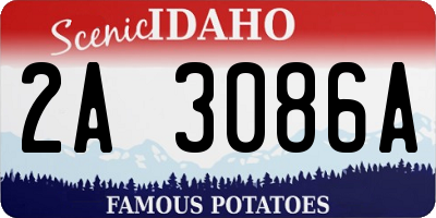 ID license plate 2A3086A
