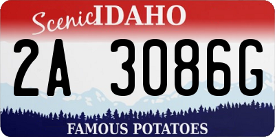 ID license plate 2A3086G