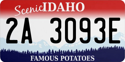 ID license plate 2A3093E